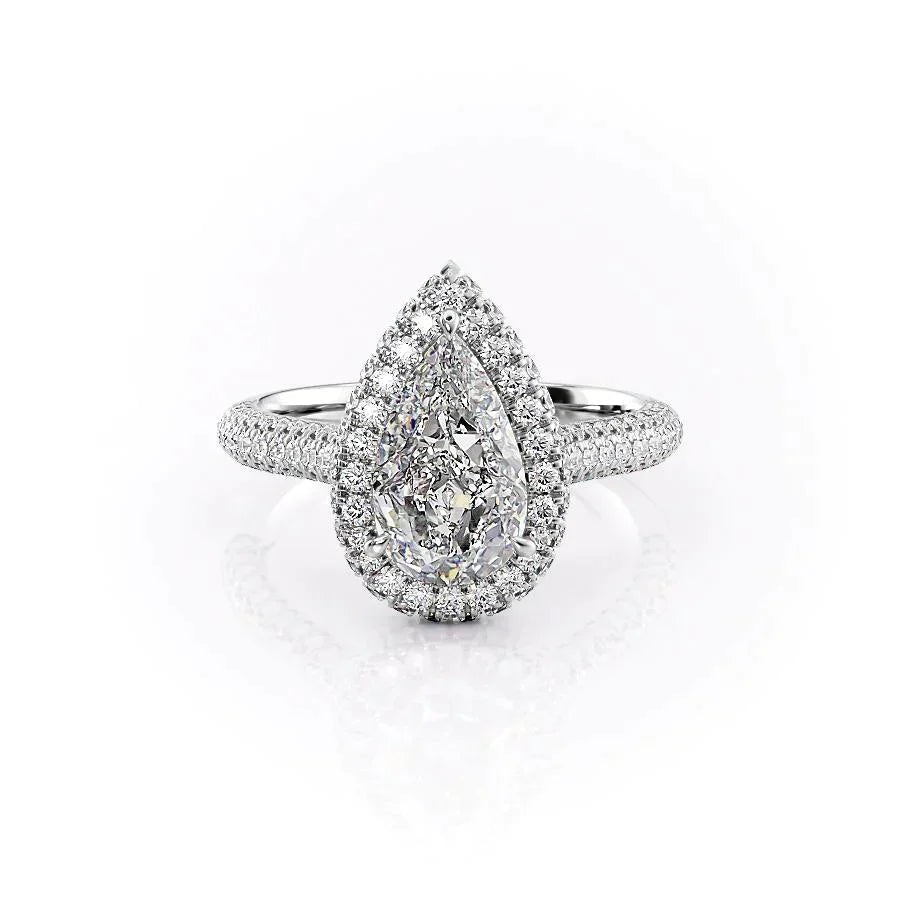 The Kylie Set With A 2 Carat Pear Moissanite