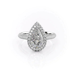 The Kylie Set With A 2 Carat Pear Moissanite