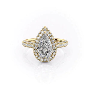 The Kylie Set With A 2 Carat Pear Moissanite