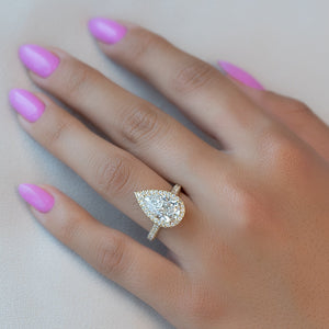 The Kylie Set With A 2 Carat Pear Lab Diamond