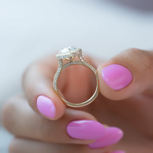 The Kylie Set With A 2 Carat Pear Lab Diamond