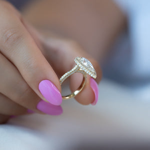 The Kylie Set With A 2 Carat Pear Lab Diamond
