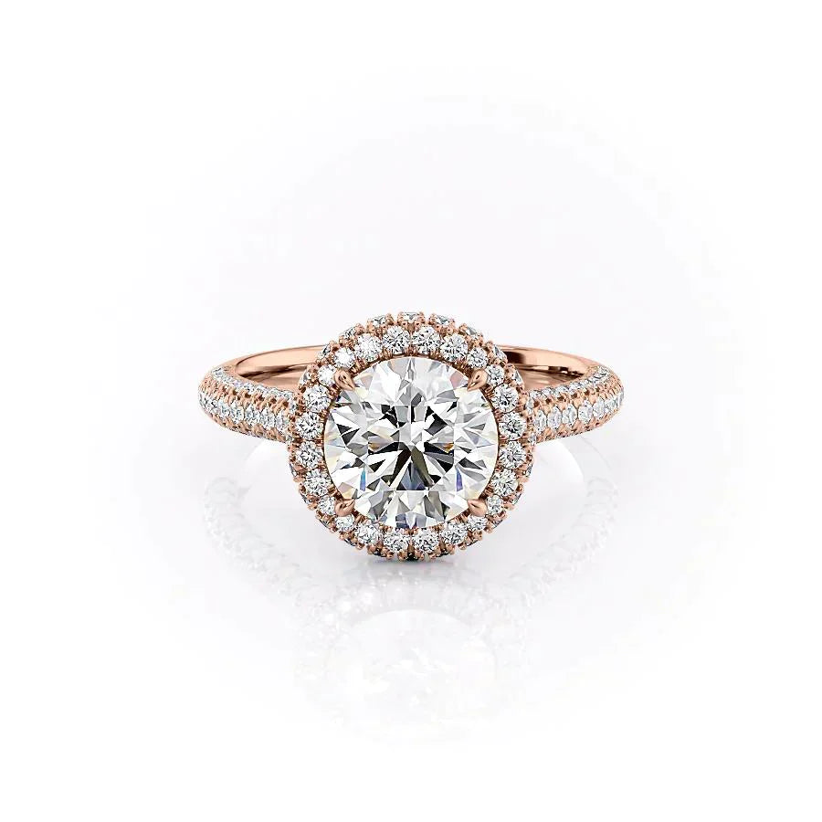 The Kylie Set With A 2.5 Carat Round Lab Diamond