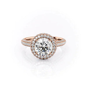 The Kylie Set With A 2.5 Carat Round Lab Diamond