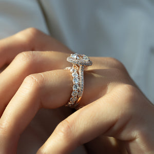 The Kylie Set With A 3 Carat Round Lab Diamond