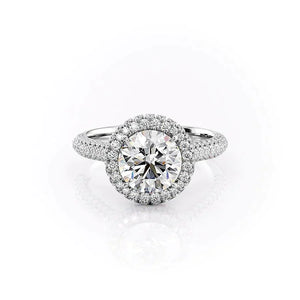 The Kylie Set With A 1.5 Carat Round Moissanite