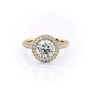 The Kylie Set With A 3.5 Carat Round Moissanite