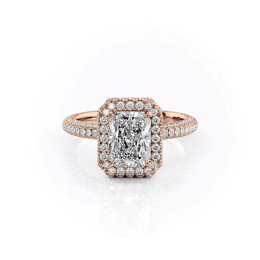 The Kylie Set With A 5 Carat Radiant Moissanite