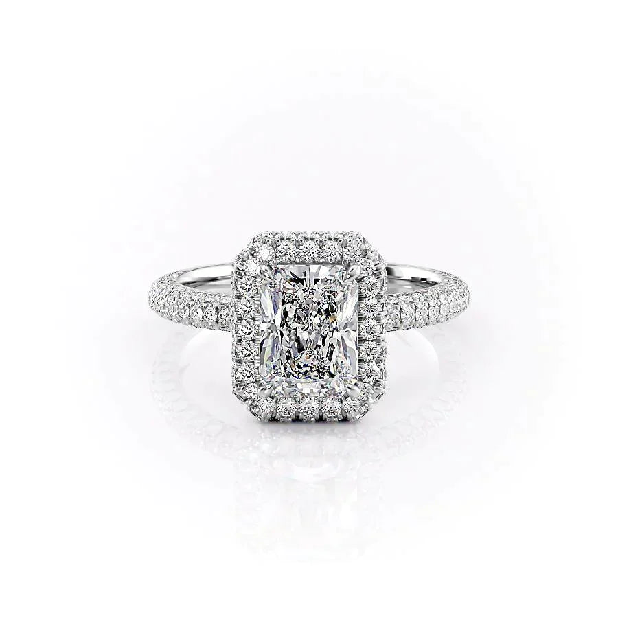The Kylie Set With A 3.5 Carat Radiant Moissanite
