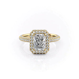 The Kylie Set With A 2.5 Carat Radiant Moissanite