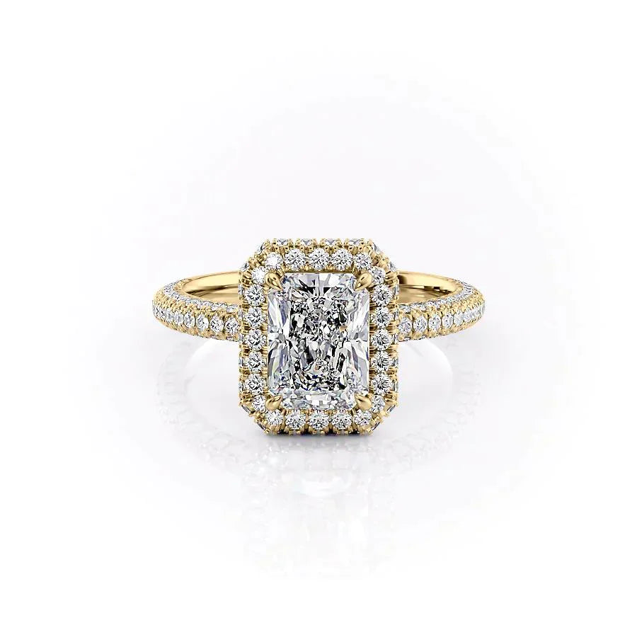 The Kylie Set With A 1 Carat Radiant Moissanite