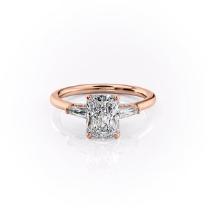 The Baguettes Megan Set With A 1.5 Carat Radiant Moissanite