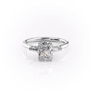 The Baguettes Megan Set With A 1.5 Carat Radiant Lab Diamond