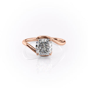 The Skyler Set With A 1.5 Carat Cushion Moissanite