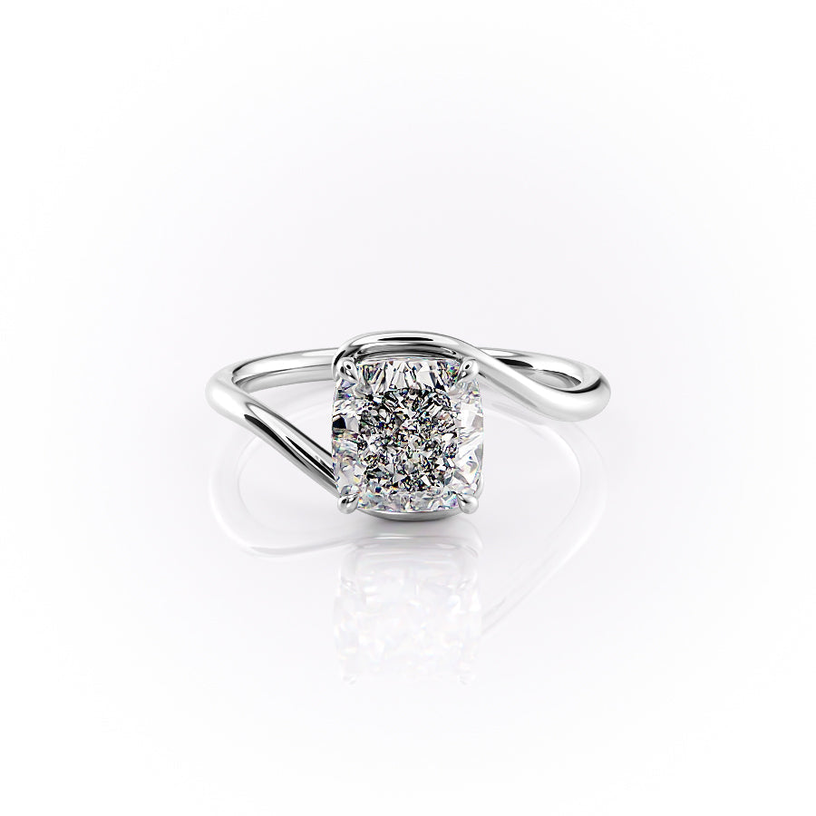 The Skyler Set With A 3.5 Carat Cushion Moissanite