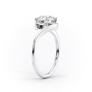 The Skyler Set With A 2.5 Carat Elongated Cushion Moissanite
