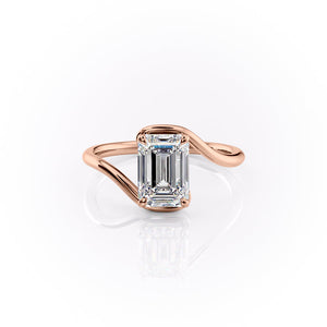 The Skyler Set With A 1.5 Carat Emerald Moissanite