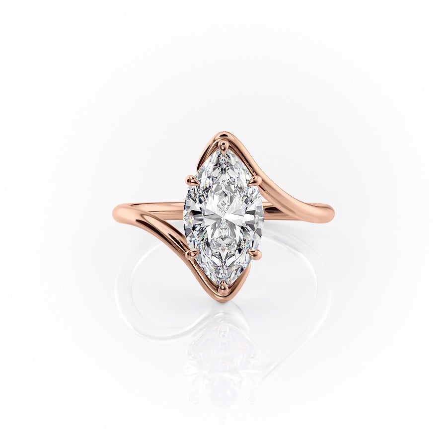 The Skyler Set With A 4.5 Carat Marquise Moissanite