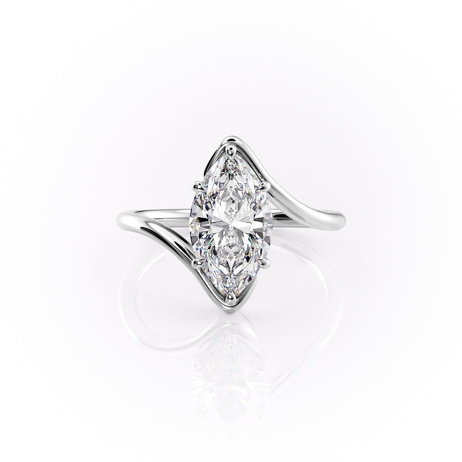 The Skyler Set With A 3.5 Carat Marquise Moissanite