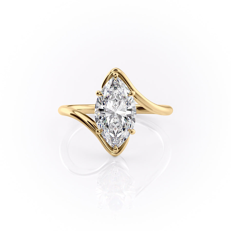 The Skyler Set With A 4.5 Carat Marquise Moissanite