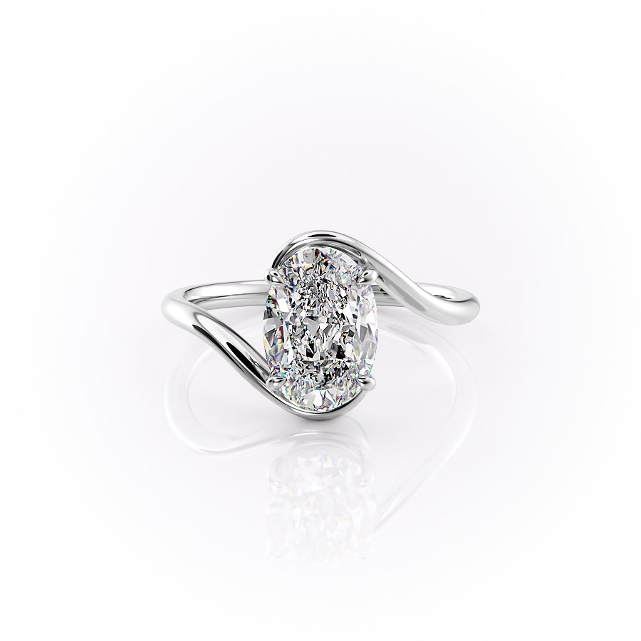 The Skyler Set With A 2.5 Carat Oval Moissanite