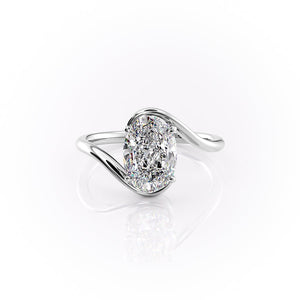 The Skyler Set With A 2.5 Carat Oval Moissanite
