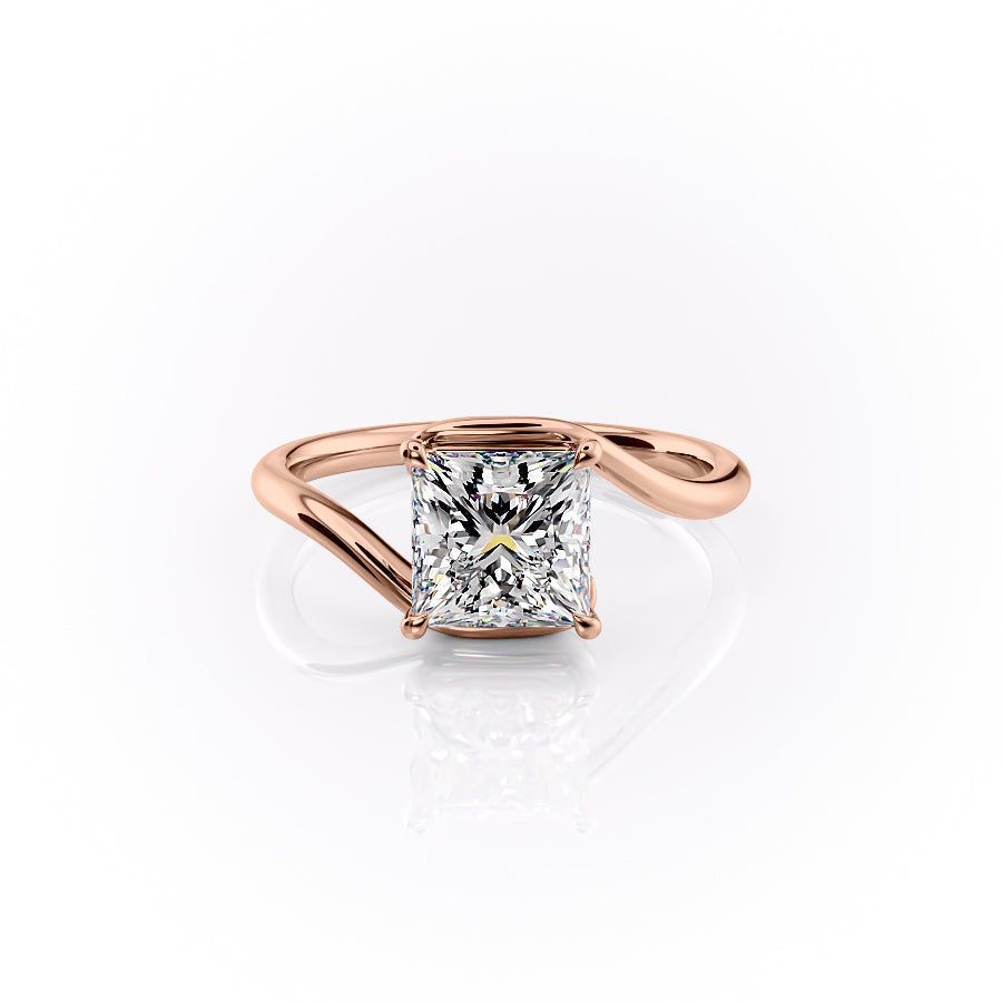 The Skyler Set With A 1.5 Carat Princess Moissanite