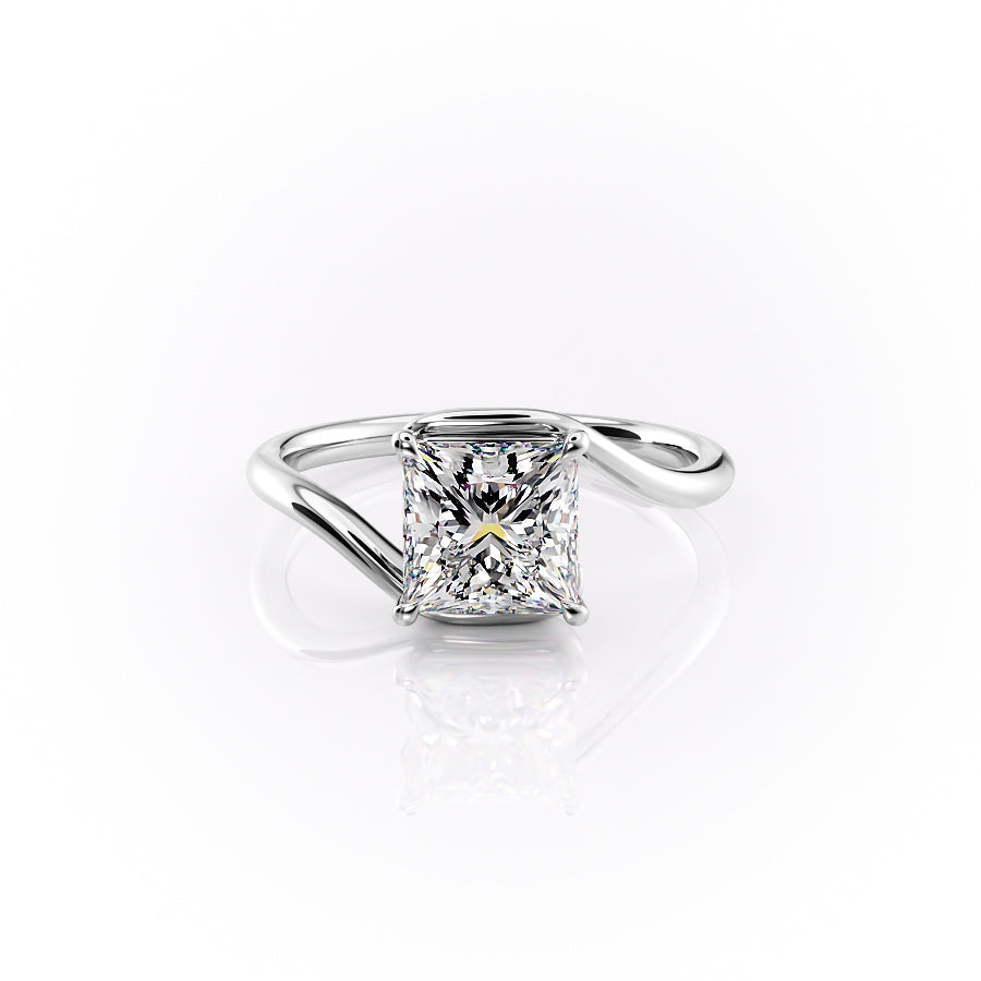 The Skyler Set With A 2 Carat Princess Lab Diamond