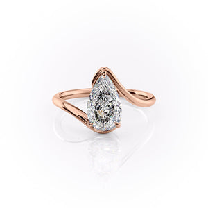 The Skyler Set With A 2.5 Carat Pear Moissanite