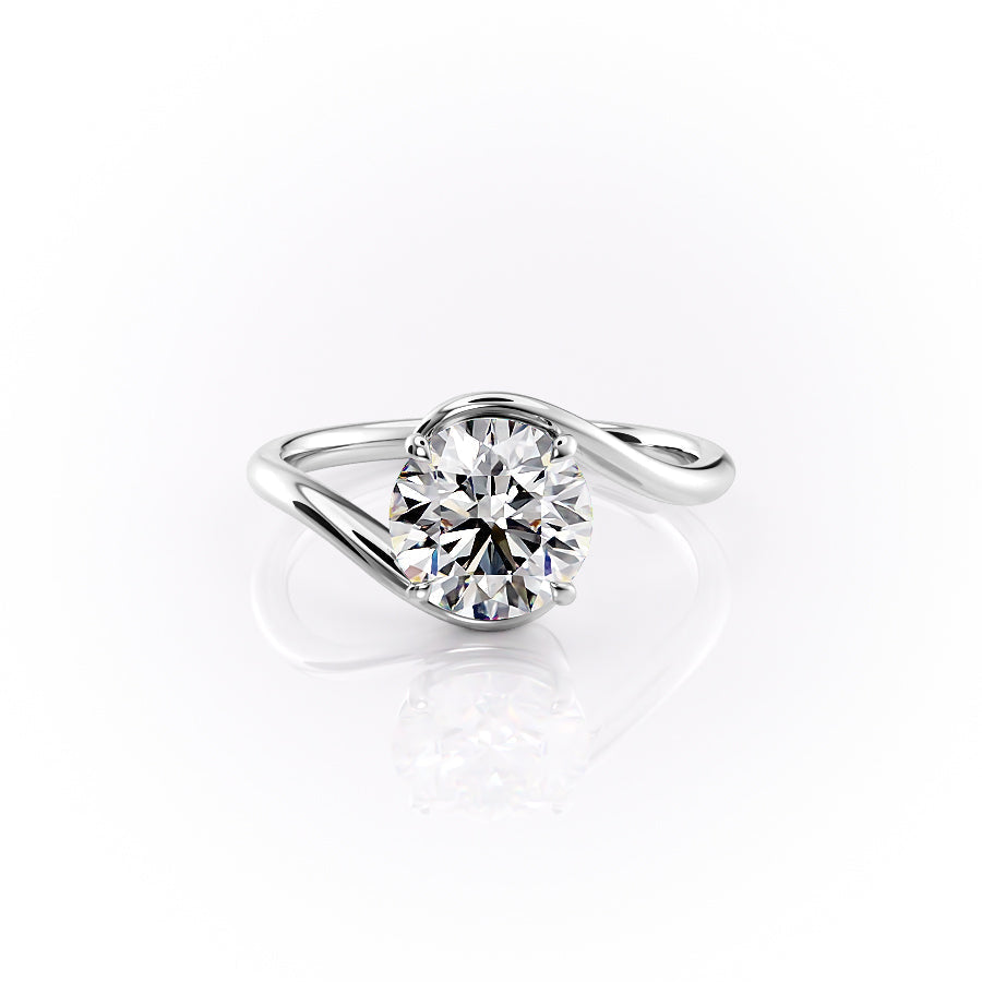 The Skyler Set With A 3.5 Carat Round Moissanite