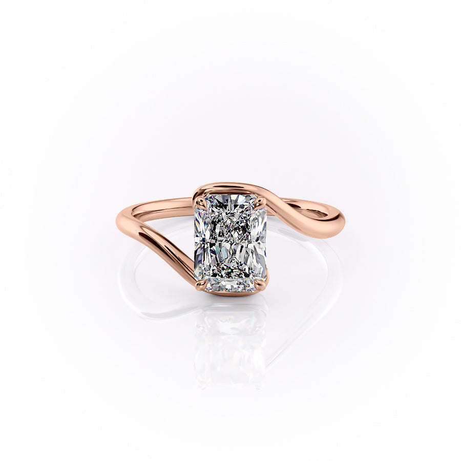 The Skyler Set With A 3.5 Carat Radiant Moissanite