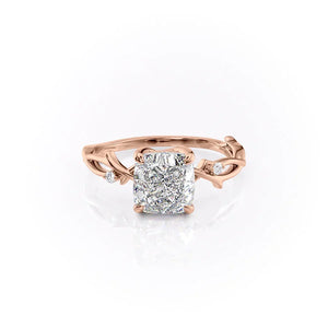 The Twig Set With A Cushion Moissanite