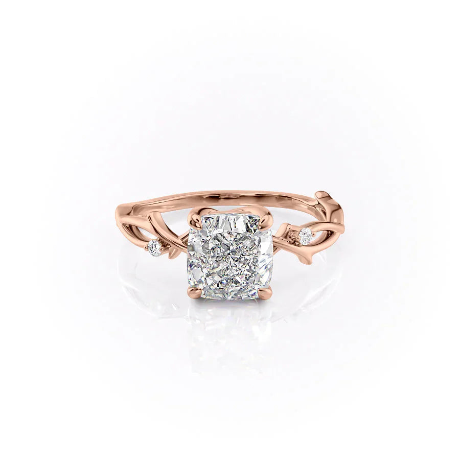The Twig Set With A 1.5 Carat Cushion Moissanite