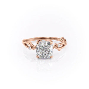 The Twig Set With A 1.5 Carat Cushion Moissanite