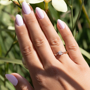 The Twig Set With A 2 Carat Cushion Lab Diamond
