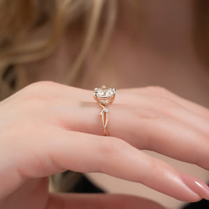 The Twig Set With A 2 Carat Cushion Lab Diamond