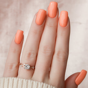 The Twig Set With A 2 Carat Cushion Lab Diamond