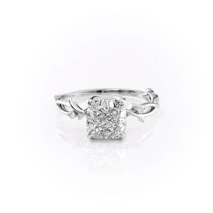 The Twig Set With A Cushion Moissanite