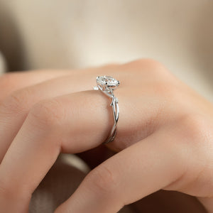The Twig Set With A 2 Carat Cushion Lab Diamond