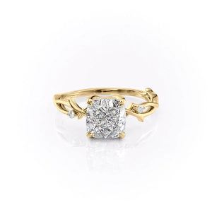 The Twig Set With A Cushion Moissanite