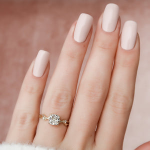 The Twig Set With A 2 Carat Cushion Lab Diamond