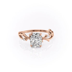The Twig Set With A 3.5 Carat Elongated Cushion Moissanite