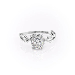 The Twig Set With A 1.5 Carat Elongated Cushion Moissanite