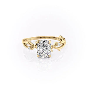 The Twig Set With A 4.5 Carat Elongated Cushion Moissanite