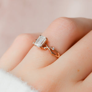 The Twig Set With A 3 Carat Emerald Lab Diamond