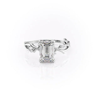 The Twig Set With A 4.5 Carat Emerald Moissanite