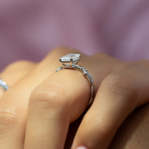 The Twig Set With A 2 Carat Emerald Lab Diamond