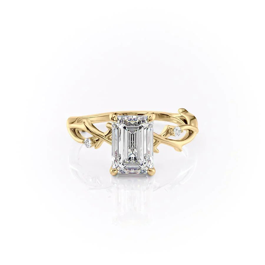 The Twig Set With A 3 Carat Emerald Lab Diamond