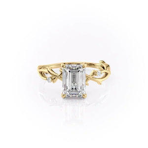 The Twig Set With A Emerald Moissanite