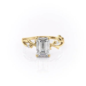 The Twig Set With A 4.5 Carat Emerald Moissanite